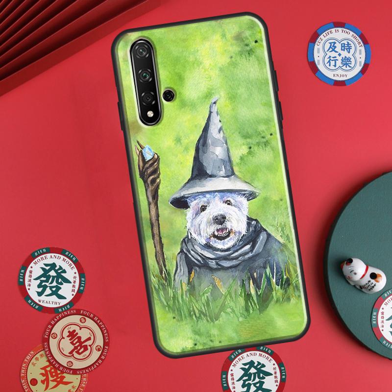 Cartoon Westie Dog For Huawei P20 P40 P30 Lite P60 Pro Nova 12s 11i 12i 10 9 SE 5T Y91 Y90 Y60 Y70 Y72 Y61 Case