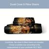 3pcs Duvet Cover Set, Golden Powder Butterfly African American Black Girl Print Bedding Set, Soft Comfortable Duvet Cover