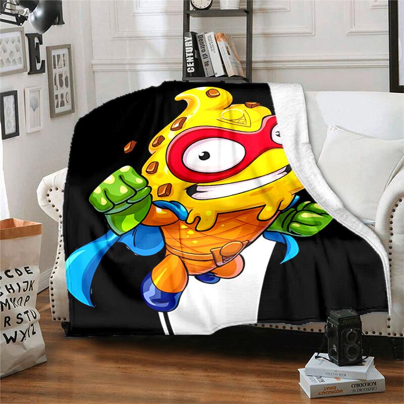 1pc Blanket Superthings3 Print Design, Lightweight Blanket for Sofa, Bed- Soft &Warm, Gift for All Seasons like Christmas, Halloween