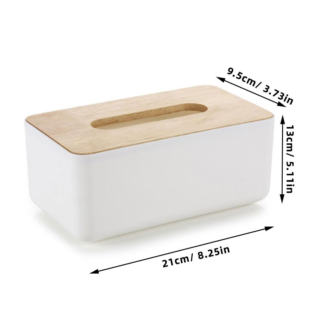 Holz Taschentuchbox Rechteckig Taschentuchpapier Abdeckung Halter für Zuhause Büro
