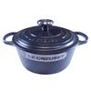 Le Creuset Pot Cocotte Ronde Black 00 Creuset/Le Two-handed 21177-18cm (Silver Knob) [Item]