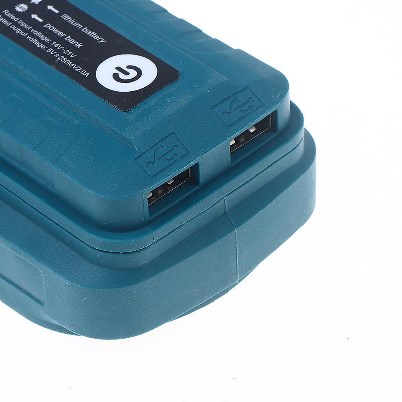 Power Bank Adapter Led Light For Mak 14.4V/18V Li-Ion Battery Usb+Type-C Converter With Led Lamp For Mak Bl1830 Bl1430 Bl1850