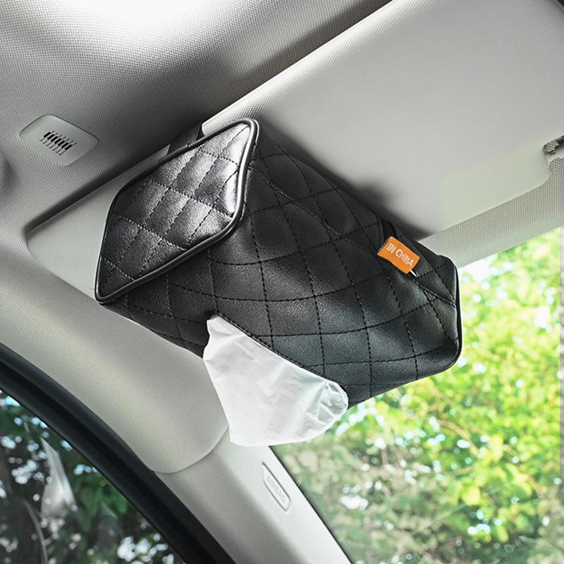 Car Seat Back Sun Visor Hanging Tissue Box Cover - Creative Auto Accessory