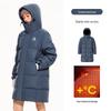 Camel Women's M35CAKI015 Hooded Mid-length Puffer Down Jacket