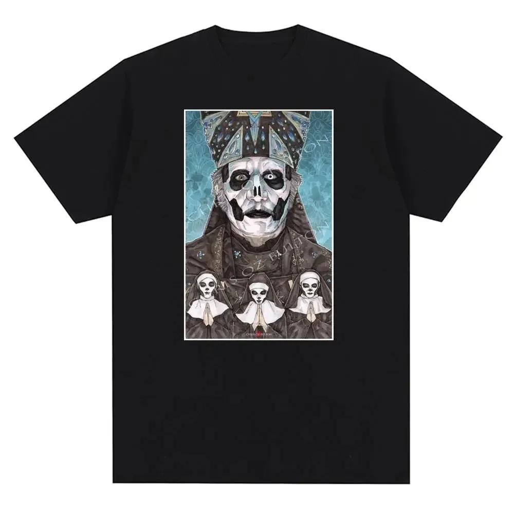 New Ghost Band Graphic Print T Shirt Men Women Fashion Casual Rock Streetwear Short Sleeve Plus Size T Shirt Unisex