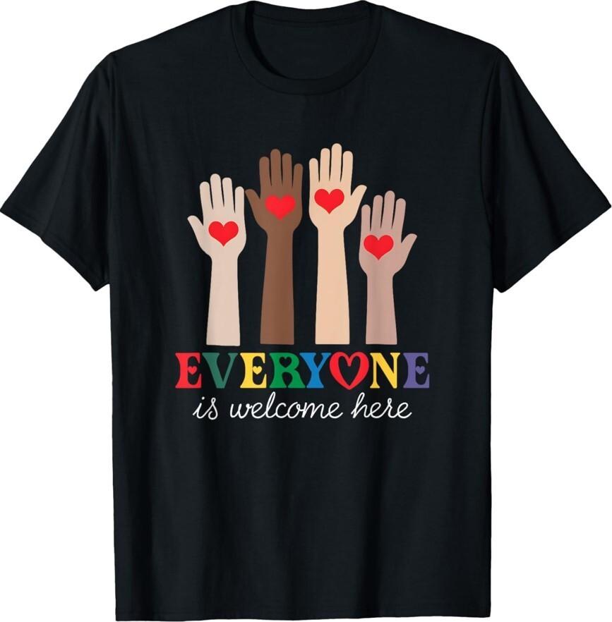 

Everyone Is Welcome Here Idaho Teacher Inclusion Unisex T-Shirt Unisex T-Shirt S