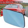 Driver/Passenger Side Blue Mirror Glass For BMW E46 E39Tinted W/Holder Heated.