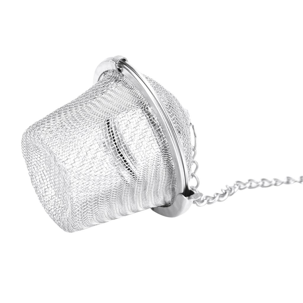 Stainless Steel Tea Strainer Mesh Ball Herbal Spice Filter Soup Infuser with Chain