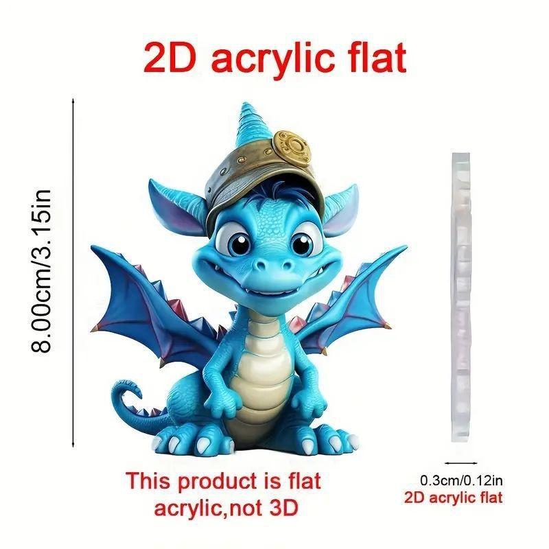 

Dragon Whimsical Blue Acrylic Christmas Decoration For Vibrant Car Interior Style