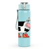 1PC Cute Farm Cow Cartoon 750ml Color Plastic Sports Water Bottle Leakproof Flip Straw Lid Suitable for Sports Office Home Use