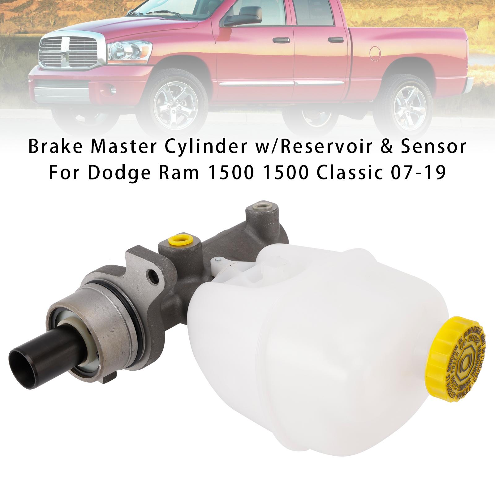 

Brake Master Cylinder w/Reservoir & Sensor For Dodge Ram 1500 1500 Classic 07-19