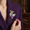 Unique Rhinestone Goat Brooch Scratch-resistant Alloy Animal Sheep Pin for Women Men Formal Wear Decoration Gift