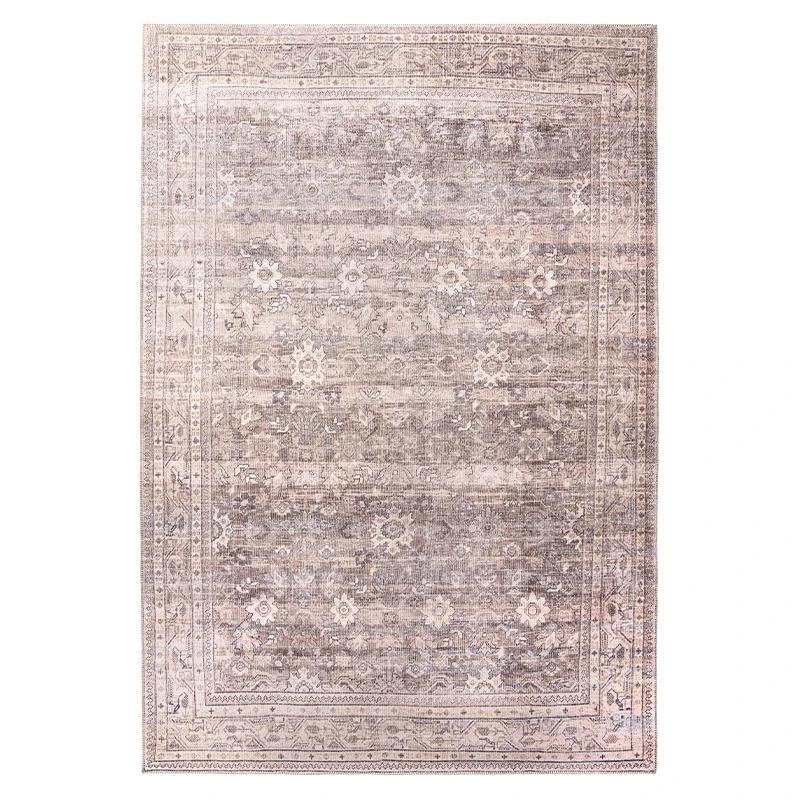 Light Luxury Vintage Living Room Carpet Coffee Tables Area Foot Mat Washable Kitchen Non-Slip Doormat Decoration Rug for Bedroom