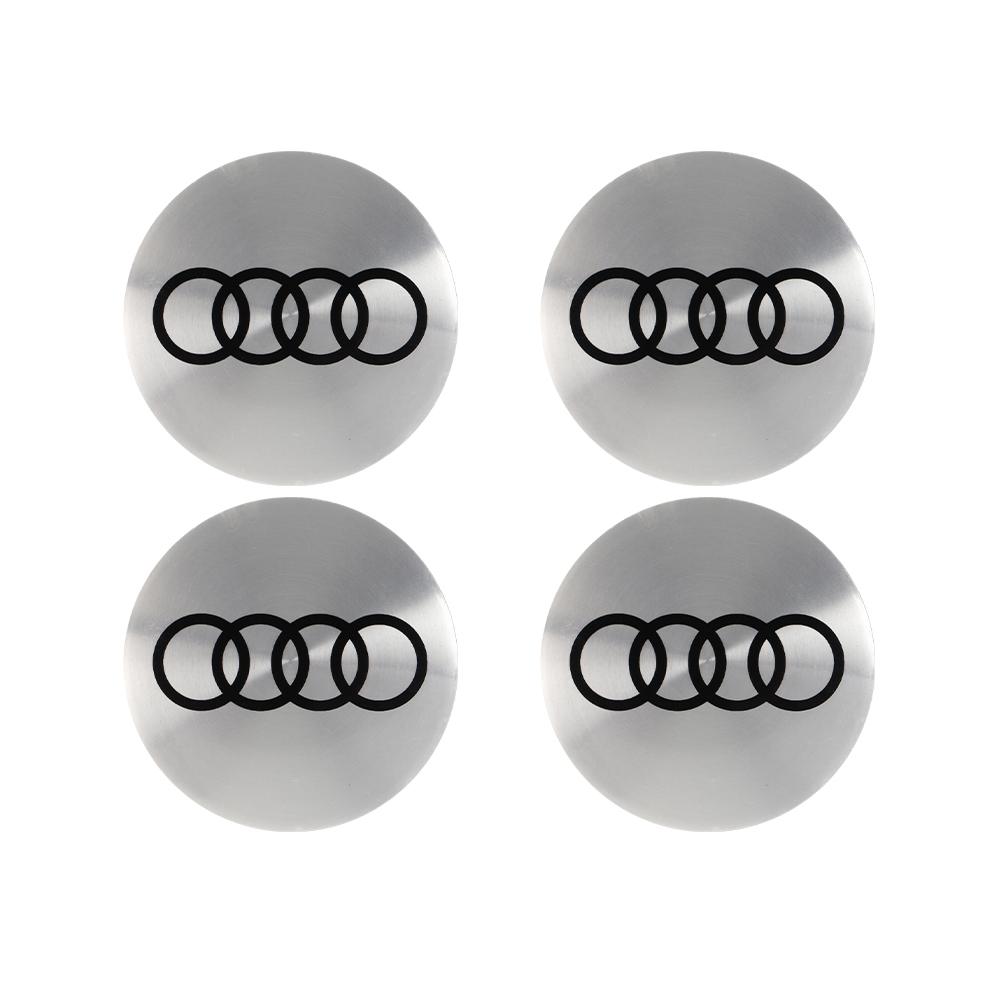 2026 56/60/63/65/68mm Car Styling Aluminum Logo Wheel Center Hub Caps Emblem Stickers For Audi S RS S3 S4 Q2 Q3 A4 B9 A5 Q3 A6 Q5 Q7