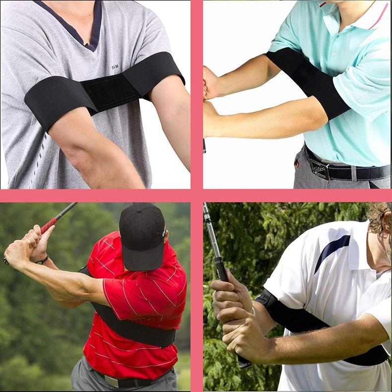 Professional Elastic Swing Golf Swing Arm Band Belt Men Women Beginners Gesture Alignment Training Aid Golf Practicing Guide 5