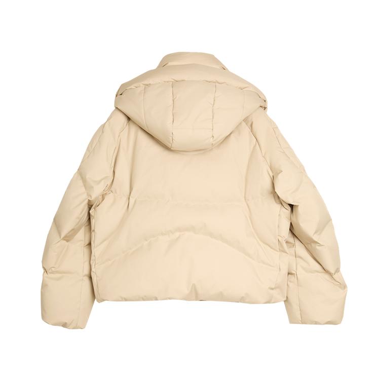 ELLE Minimalist Solid Color Hooded Design Warm Short Sleeve Duck Down Jacket Women outerwear EY52506