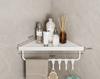 Bathroom Corner Storage Rack Punch-Free Toilet Alumimum Organization Storage Shelves for Wall Toiletries Shower Accessories New