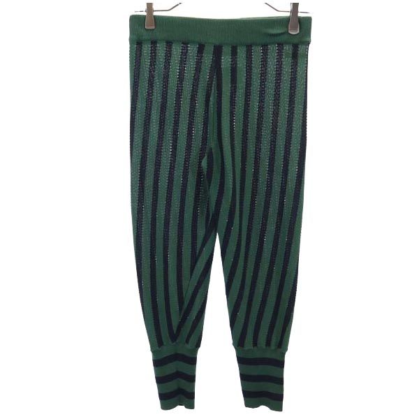 Marni Made In Italy Stripe Knit Pants 40 Green System Women Used