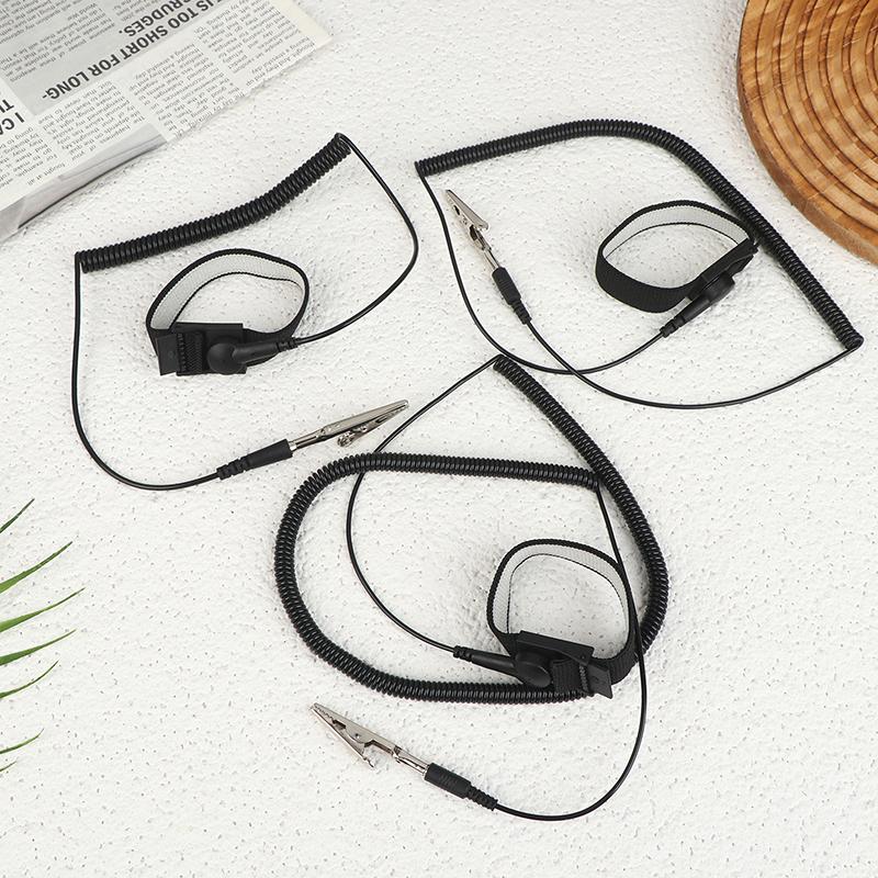 Anti Static Bracelet Electrostatic Wired Adjustable Esd Discharge Cable Wrist Band Strap Hand With Spare Wristband