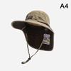 Children'S Summer Wide Brim Waterproof And Quick-Drying Panama Caps Outdoor Visor Uv Neck Protection Bucket Hats