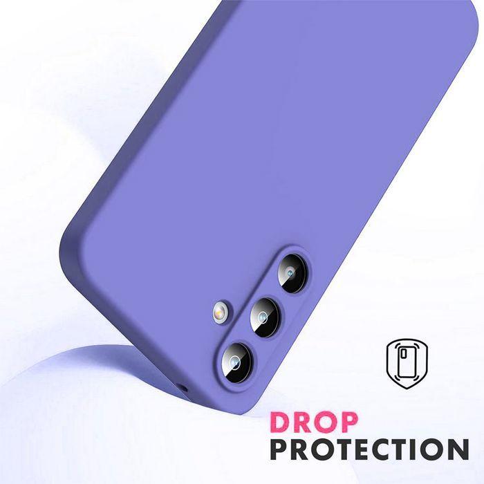 Coque de protection - BOOLING - pour Samsung Galaxy A56 5G - Silicone Liquide Doux - Antichoc - Violet Foncé