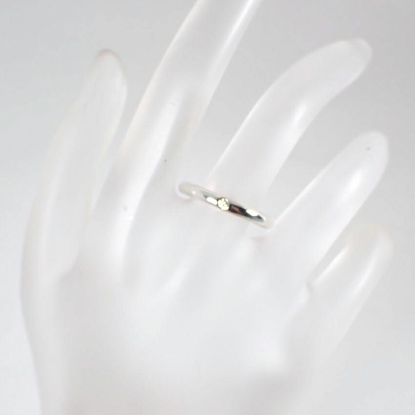 [Pre-owned] TIFFANY 925 Diamond Stacking Band Ring / Size 12 / J60-4