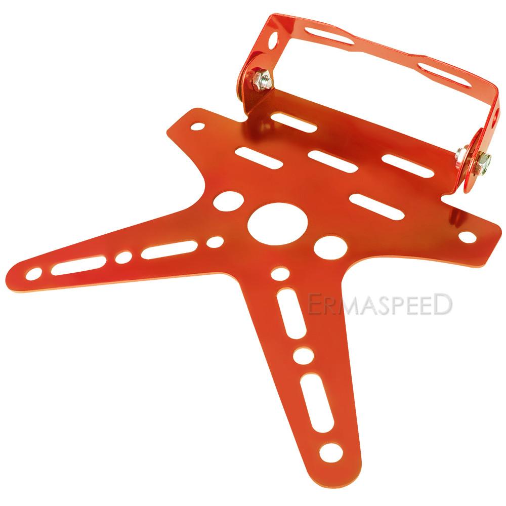 CNC-Legierung Universal Motorrad Kennzeichenhalter Einstellbare Kennzeichenhalter Nummernschildhalter Heckhalterung Moto