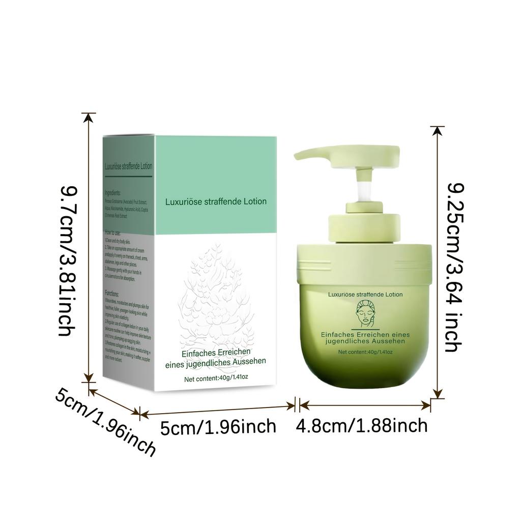 Collagen Protein Firming Cream Hyaluronic Acid Vitamin E Jojoba Oil Moisturizer Smooth Glowing Skin Body Lotion Tightens Tones