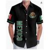 A new large-size men's fashion digital printing short-sleeved shirt in summer from the source manufacturer