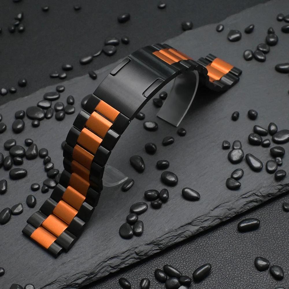22mm Stainless Steel Metal Strap for Huawei Watch GT5 Pro 46mm 4 4 Pro Ultimate Band For Amazfit Balance GTR 2 Oneplus Watch 3 2