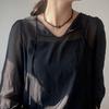 SUZURAN cavier onyx necklace_Caviar onyx gemstone necklace