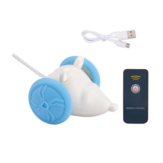 Interactive Cat Toys for Indoor Cats Electric Automatic Mouse Toy with Light-up Tail Cat Chasing Toy with Remote Control