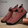 Leather Men's Shoes Casual Sneakers Men's Leather Shoes Men's Ankle Boots Outdoor Shoes