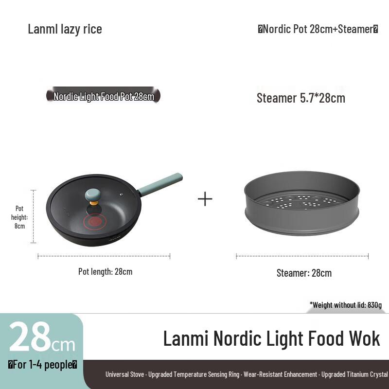Lanmi Nordic Light Food Non-stick Wok