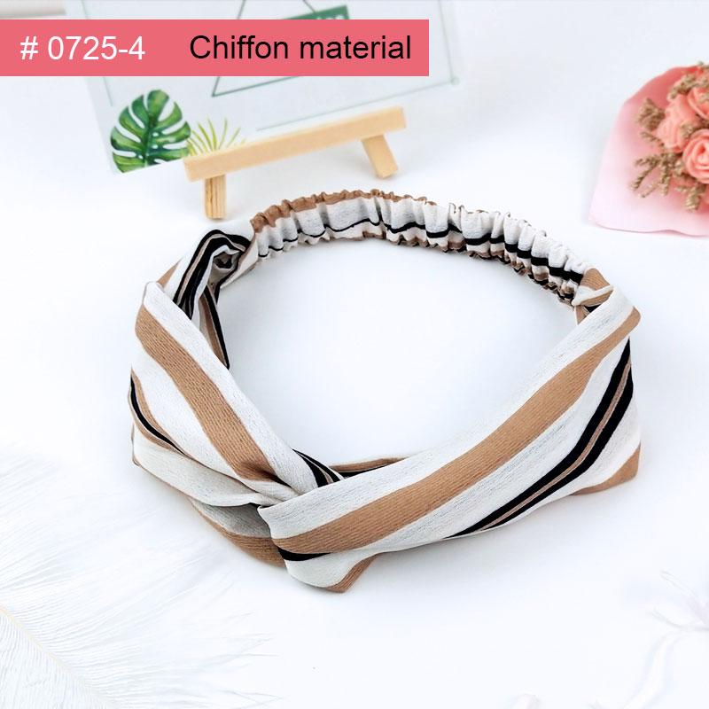 Scrunchies Frau Geknoteter Turban Haaraccessoires für Mädchen Stirnband Turban Elastisches Haarband Kopfwickel Gestreifte Haar-Scrunchies