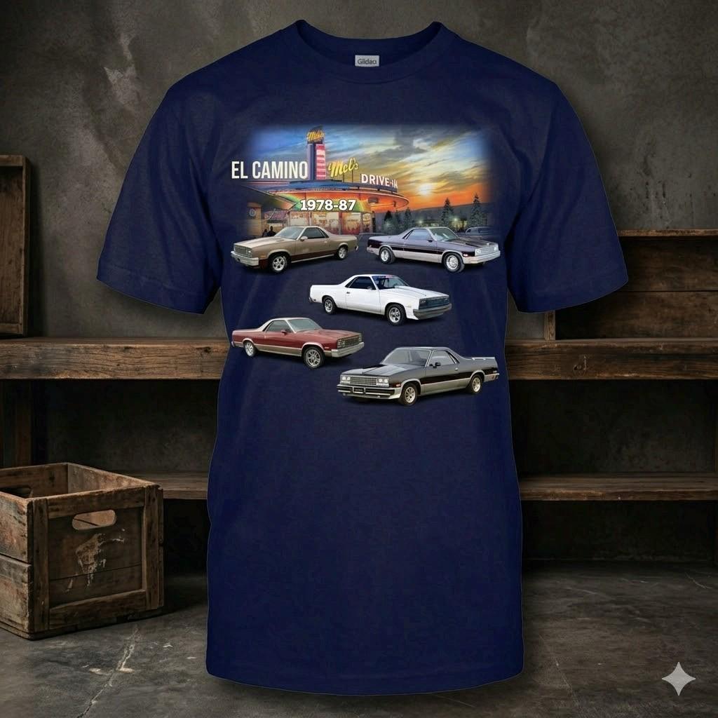 1978-87 Chevrolet El Camino Classic Car Graphic Unisex T-shirt Unisex T-Shirt S