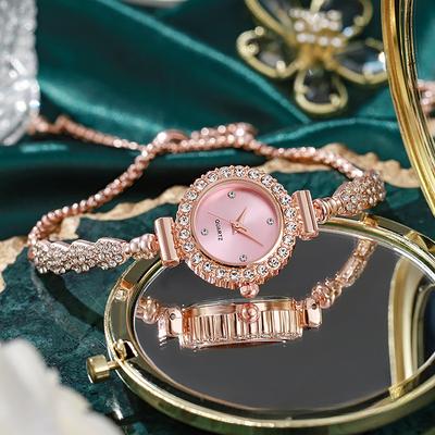 Vintage Lässige Damenuhren Luxusuhr Damen Armband Strass Mode Armbanduhr Armband Relojes Para Mujer