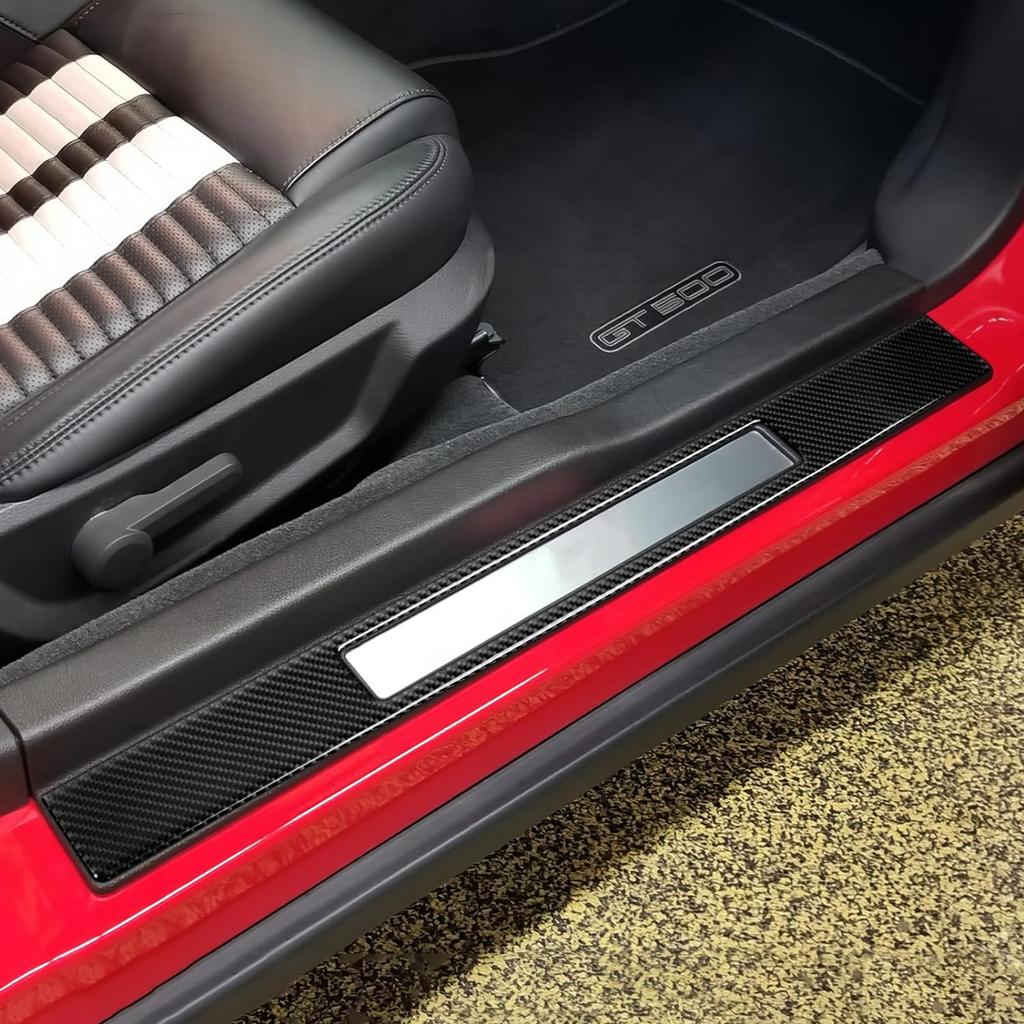 Car Carbon Fiber Decorative Cover Suitable for Ford Mustang 2009 2010 2011 2012 2013 2014 Accessories Door Baffle Sticker