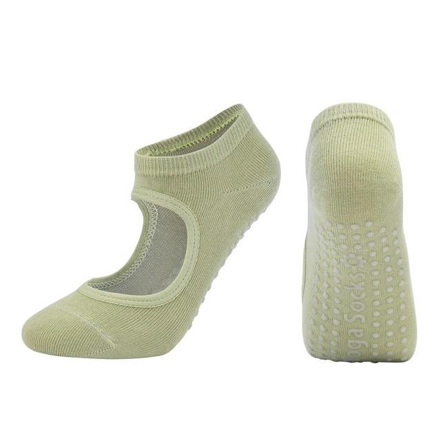 Atmungsaktive Yoga-Socken für Damen, Pilates-Socken, rutschfest, rückenfrei, für Barre, Ballett, Tanz, Zuhause, Krankenhaus, Fitnessstudio, Sportsocken