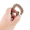 Gear Carabiner Keychain Hard Polymer D Lock Backpack Clips , Khaki