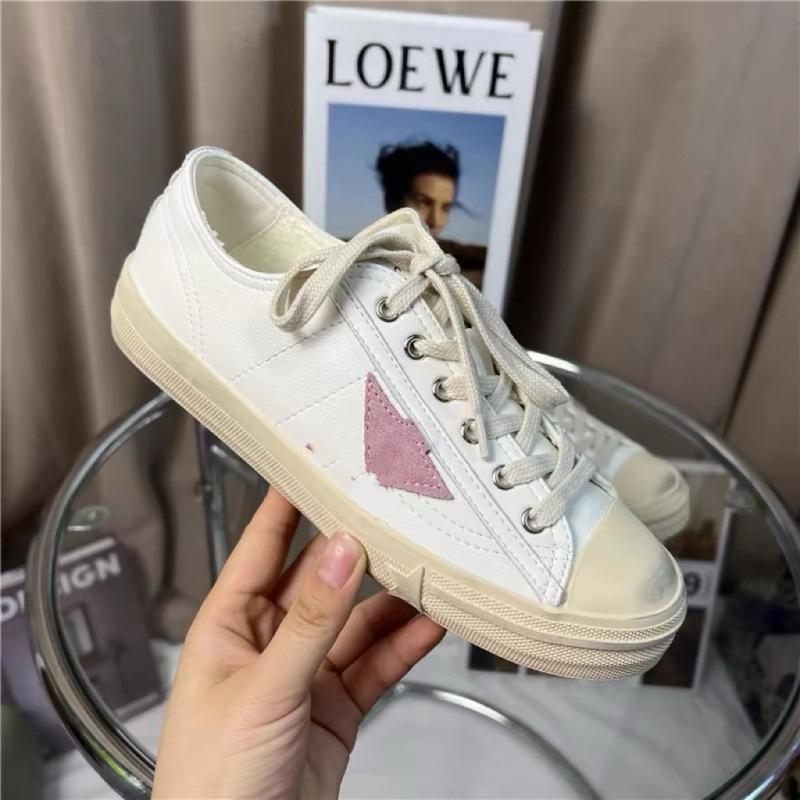 

Limited color~ leather retro old stars casual inner height increase small dirty shoes women s board shoes 34