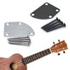 Guitar Replacement Kit 4 Hole Neck Plate Joint Back Mounting Plate with 4 Screws
