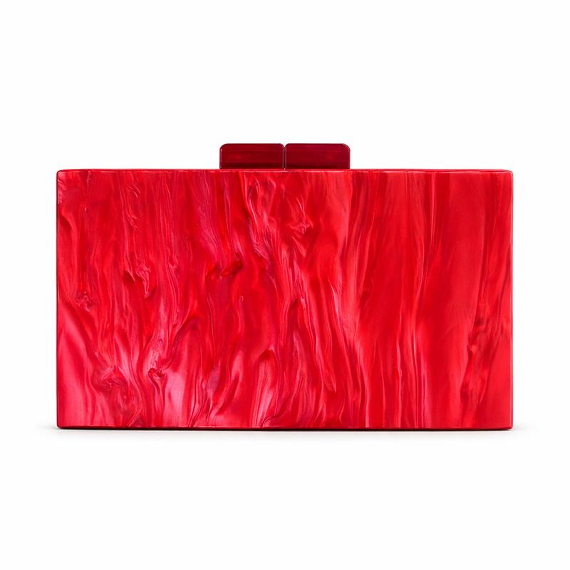 Shoulder Bag New Pearlized Acrylic Banquet Ladies Crossbody Evening Wedding Clutch Bags Crystal Original Brand Wallet Eco Pouch