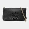 [Pre-Owned] Impressed Logo Chain Tassel Leather Crossbody Shoulder Bag - Fair #9BICUA