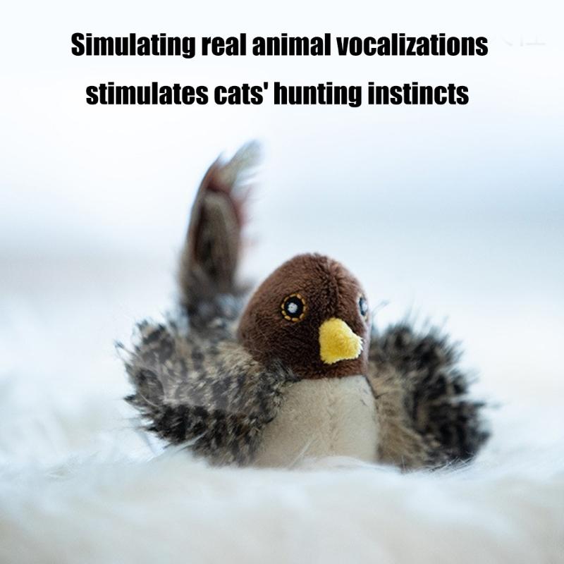 Cats Bird Cats Toy Kitten Squeaky Toy with Sound for Cats Teething Chewing Bird with Sound for Cats to Exercise Gift