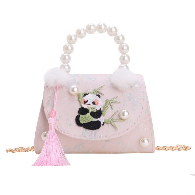 Kids Stylish Genderneutral Shoulder Bag With Cute Panda And Beautiful Chain Details