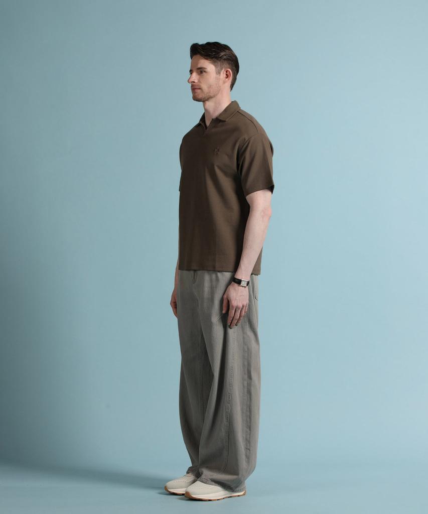 PANICALE Light Brown Johnny Collar Polo Shirt
