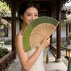 Tassel Chinese Style Silk Fan Decoration Handheld Shell Fan Bamboo Folding Fan Female Dance