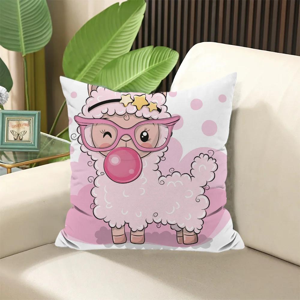 Alpaka Kissenbezug Kissenbezüge  ×  Gefüllte Kissen Dekokissen für Sofa Bezüge × Elegantes Zimmer Schlafen Heimtextilien