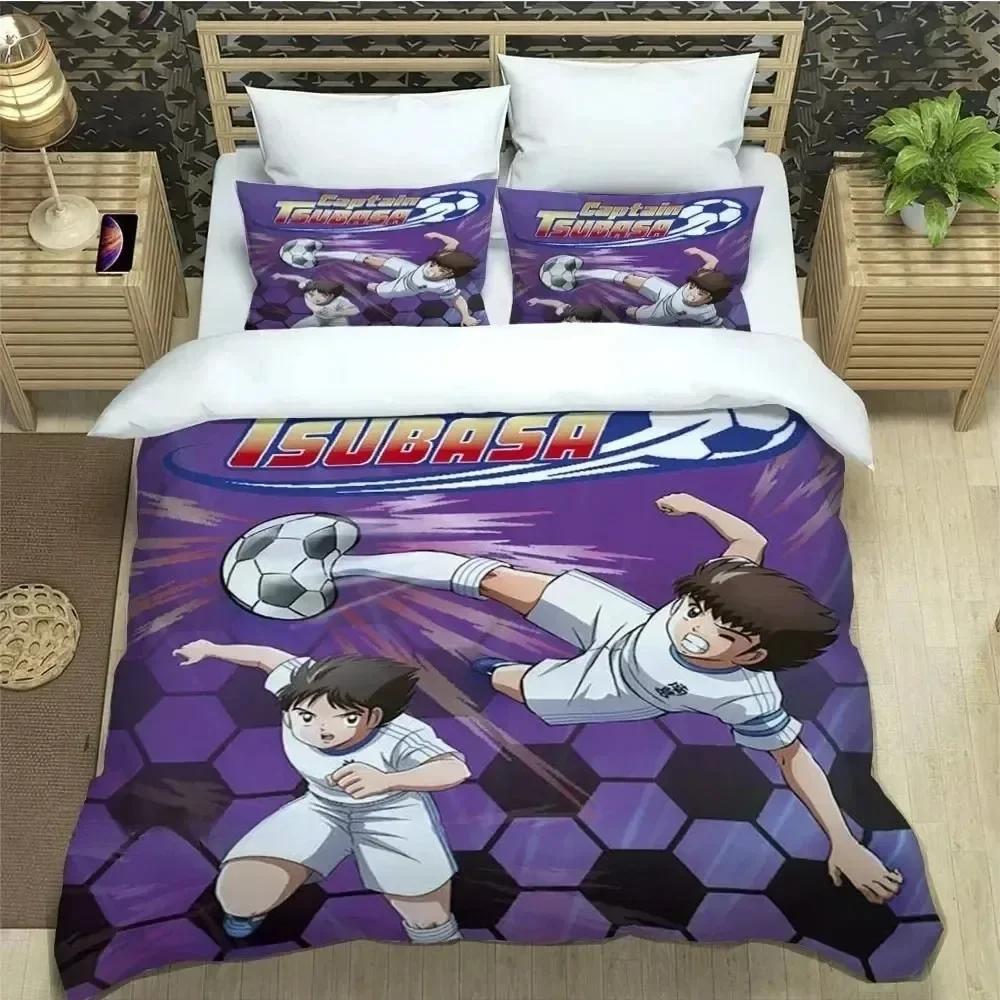 New Anime C-CAPTAIN TSUBASA Comfortable Duvet Quilt Cover Pillowcase Bedding Set Children Bedroom Decoration Home Textile